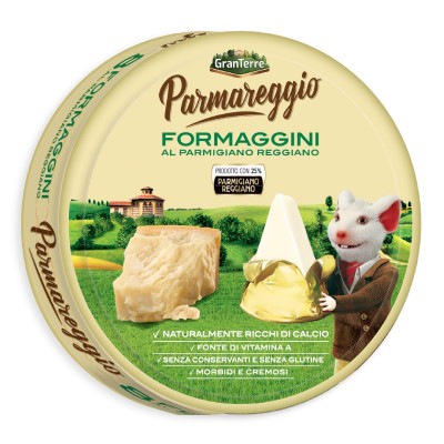 Brânză tartinabilă Parmareggio Formaggini cu Parmezan triunghi