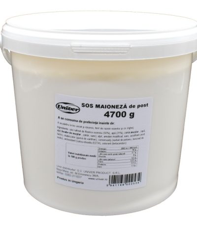 Sugestie de prezentare pentru Sos maioneză de post 4,7 kg