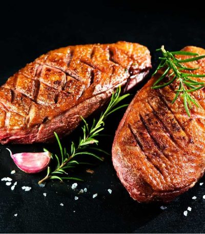 Sugestie de prezentare pentru piept de rață, 440-480 G/ 2 buc