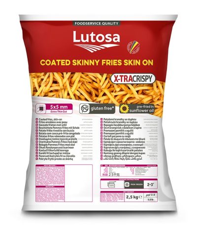 Cartofi pai 5x5mm, crunchy cu coaja, 2,5 Kg