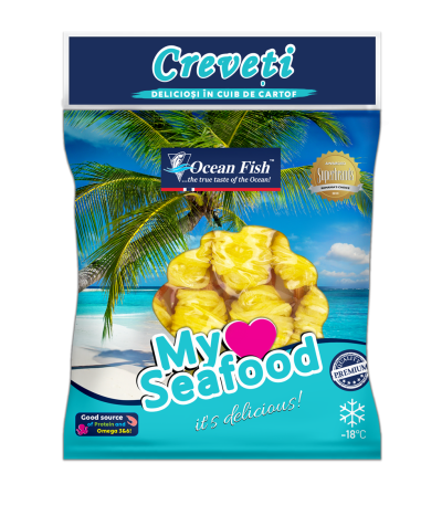 Creveți în cuib de cartofi, 500 G
