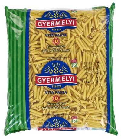 Penne (paste făinoase fără ou, din făină Durum), Vrac, 5 Kg