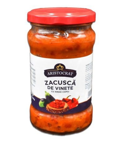 Zacuscă cu vinete și ardei copți