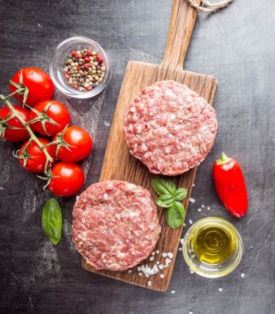 Sugestie de prezentare - Burger de vită (Black Angus), 200 G