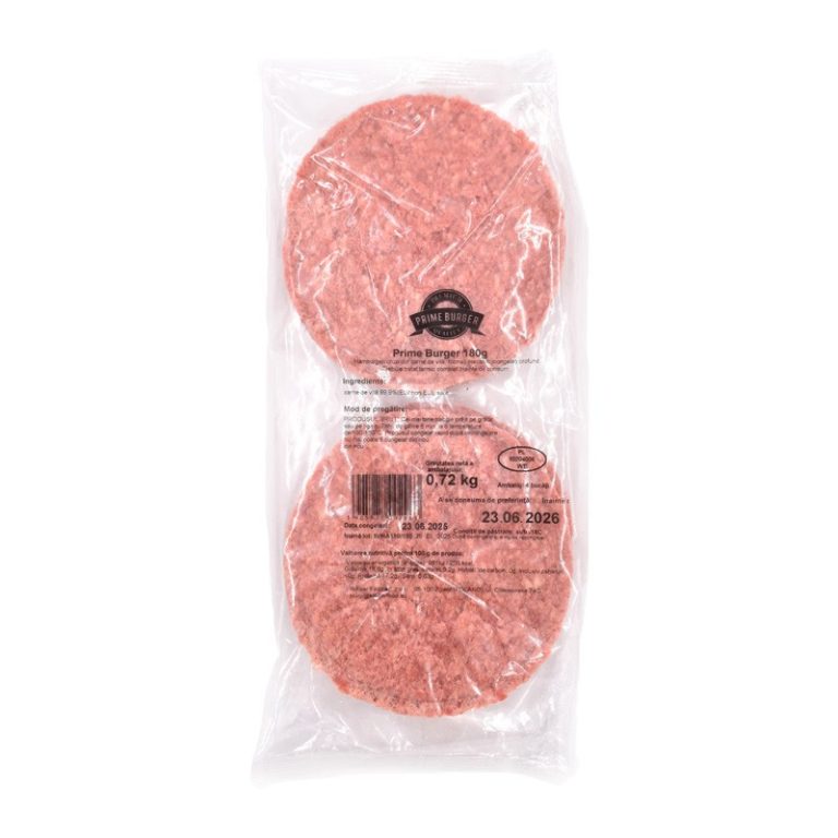 Prime Burger de vită 99,9%, 4x180 G