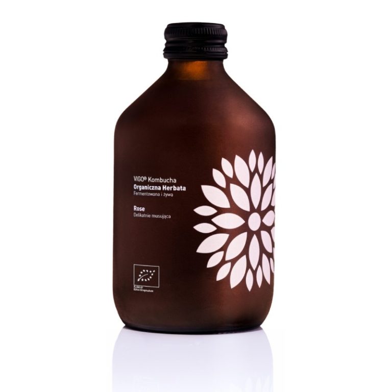 Kombucha cu trandafir, 330 ml