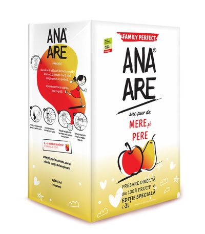 Suc de mere și pere 100%, 3 L