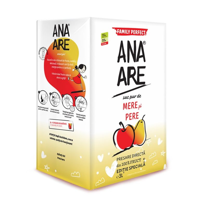 Suc de mere și pere 100%, 3 L